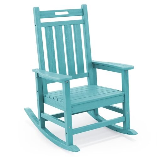 HDPE Outdoor Rocking Chair – Peacock Blue