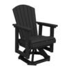 Adirondack Swivel Glider Chair – Black
